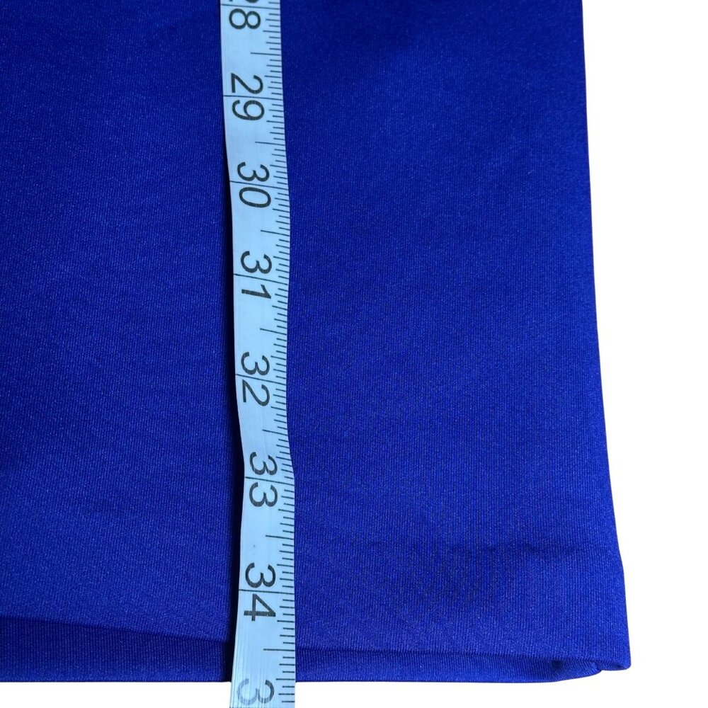Vince Camuto Royal Blue Sleeveless Ruffle Scuba Sheath Cocktail Dress Size 8 - Picture 7 of 8